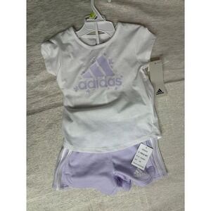 NWT purple Adidas outfit set size 18 months